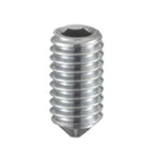 Metal screw on a white background