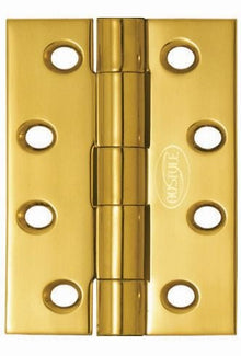 Superior Brass Butt Hinge Fixed Pin with Screws Polished Brass 25x19mm (Pair)