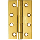 Superior Brass Butt Hinge Fixed Pin inc screws PB 100x100mm - primehardware