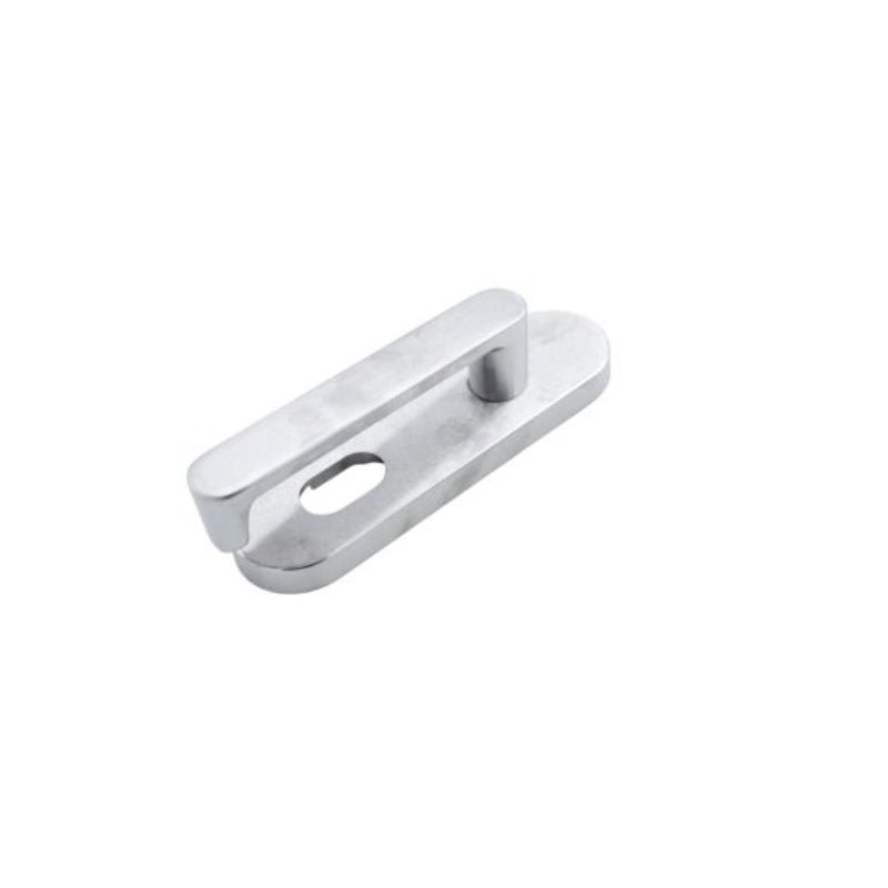 Lockwood 2801 Round End Plate with Cylinder Hole & 166 Lever Satin Chrome 2801/166SC