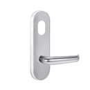 Lockwood 2801 Round End Plate with Cylinder Hole & 180 Lever Satin Chrome 2801/180SC - primehardware