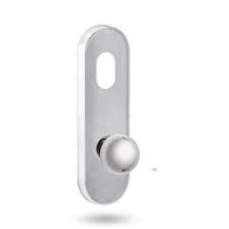 Lockwood 2801 Extended Round End Plate with Cylinder Hole & Knob 20 Aged Brass 2801/20AG