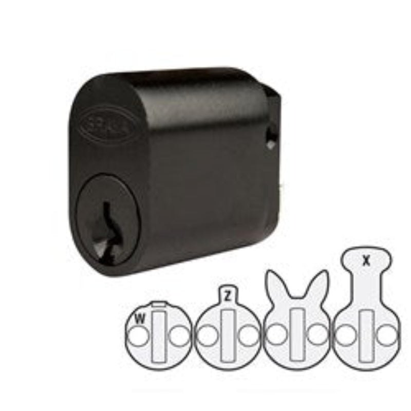 Brava Metro Oval Cylinder Lw5 Profile Ka1 With X W Z & R Cams Matt Black - 5070 Xblk Ka1   5070XBLKKA1