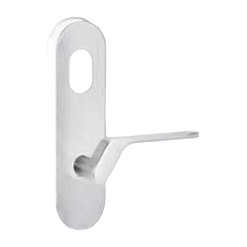 Lockwood 2801 Round End Plate with Cylinder Hole & 41 Lever Left Hand Chrome Plate 2801/41LCP