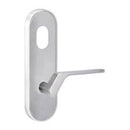 Lockwood 2801 Round End Plate with Cylinder Hole & 41 Lever Left Hand Satin Chrome 2801/41LSC - primehardware