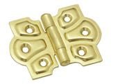 Superior Brass Decorated Hinge Polished Brass 45x63mm (Pair)
