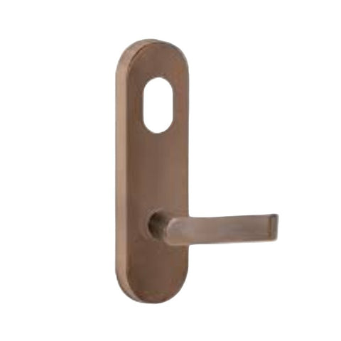 Lockwood 2801 Round End Plate with Cylinder Hole & 59 Lever Architectural Bronze 2801/59AZ - primehardware
