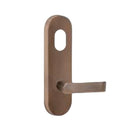 Lockwood 2801 Round End Plate with Cylinder Hole & 59 Lever Architectural Bronze 2801/59AZ - primehardware