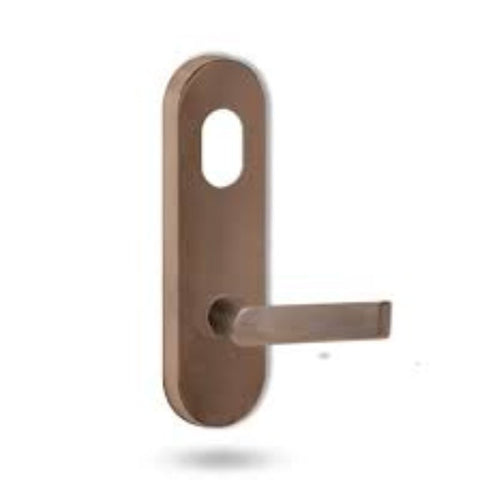 Lockwood 2801 Round End Plate with Cylinder Hole & 59 Lever Raw Brass 2801/59BR - primehardware