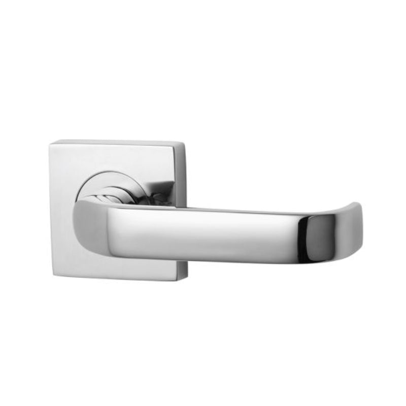 Lockwood Symphony 74 Lever On Square Rose Full Set Chrome Plate 1420/1421/74CP - primehardware