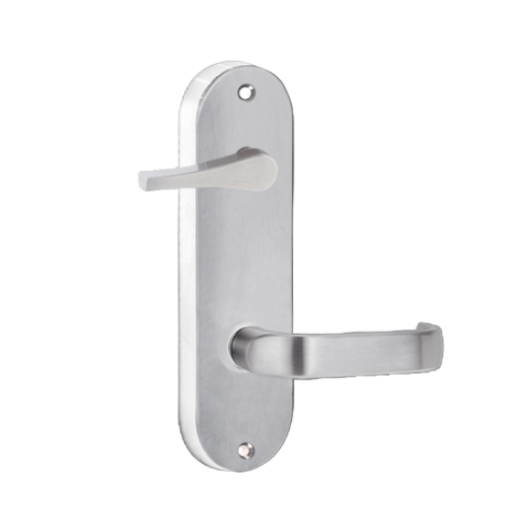 Lockwood 2939 Round End Plate With Disabled Turn & 74 Lever Satin Chrome 2939/74SC - primehardware