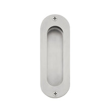 Zanda Oval Flush Pull 120×40mm — Visible Fix, Stainless Steel