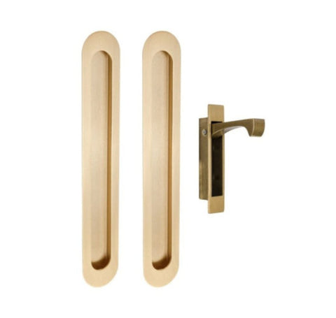 Zanda Duke Sliding Door Lock Kit Flush Pull Integrated Design Multiple Sizes & Finishes - primehardware