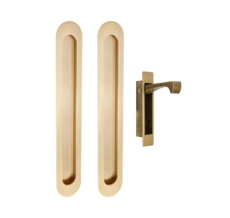 Zanda Duke Sliding Door Lock Kit Flush Pull Integrated Design Multiple Sizes & Finishes - primehardware