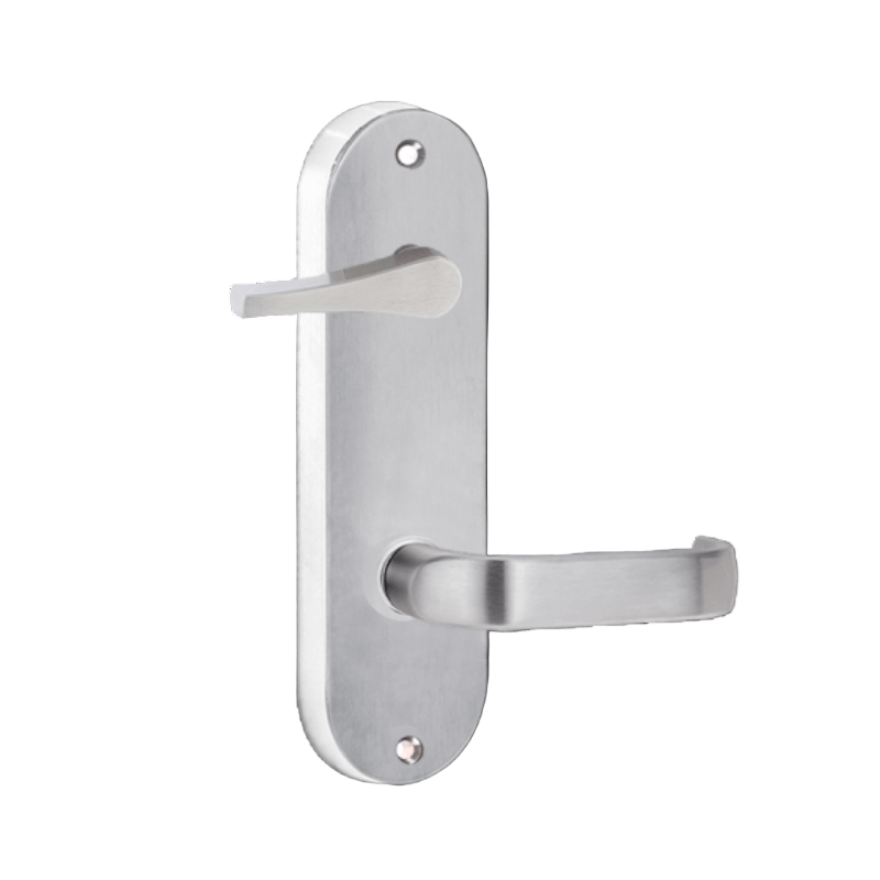 Lockwood 2939 Round End Plate With Disabled Turn & 74 Lever Satin Chrome 2939/74SC - primehardware