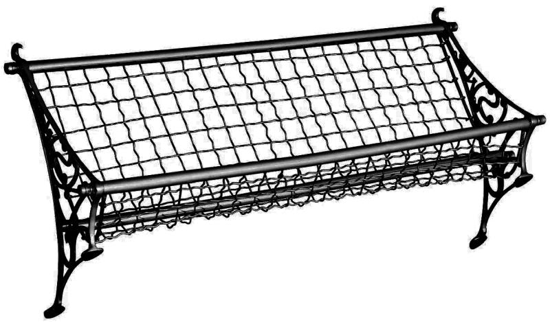 Superior Brass Railway Shelf Black 740x300mm - primehardware