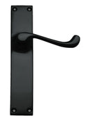 Superior Brass Lever Latch Passage Set Black 200x36mm ONLY LEVER SET - primehardware