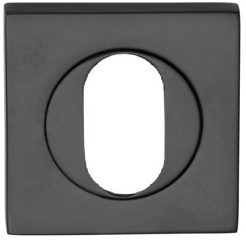 Austyle Square Escutcheon Oval Builders Choice Range Black - primehardware