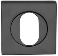 Austyle Square Escutcheon Oval Builders Choice Range Black (Pair)