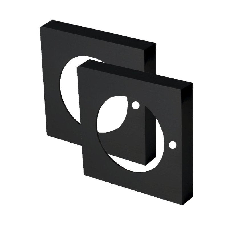 Austyle Square Adaptor Privacy Rose for Builders Choice Levers Black - primehardware