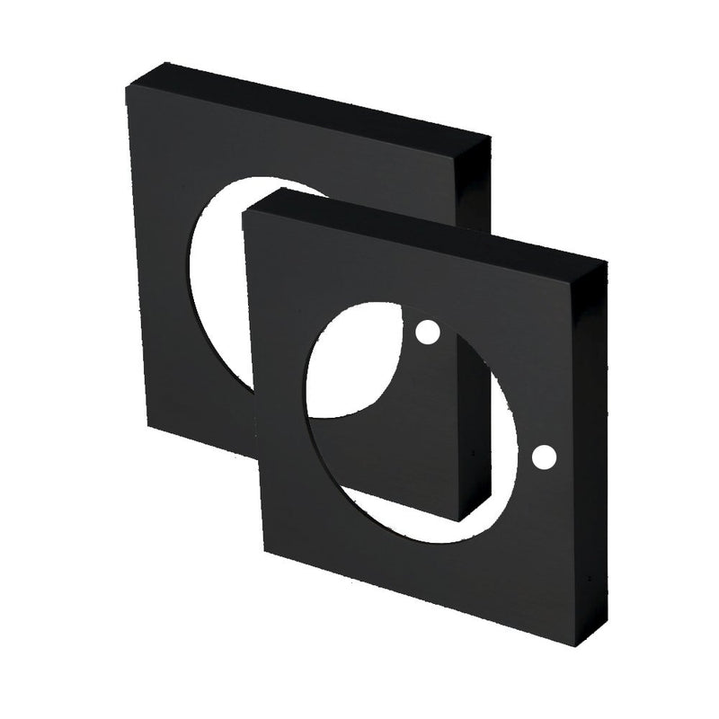Austyle Square Adaptor Privacy Rose for Builders Choice Levers Black