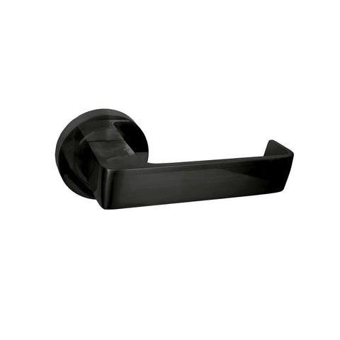 Black door handle on a white background