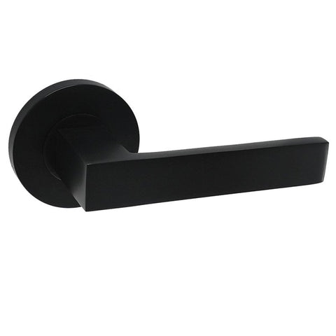 Austyle Builders Choice Lever 63mm Rnd Rose Black 63mm - primehardware