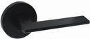 Black lever handle on a white background