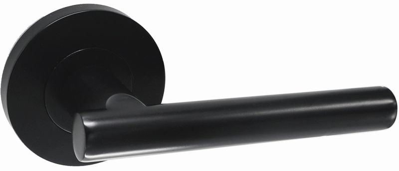 Austyle Builders Choice Lever 63mm Rnd Rose Black 63mm - primehardware
