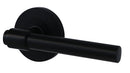 Austyle Builders Choice Lever 63mm Round Rose Black & Satin brass 63mm All In One Passage/Privacy Lever Set - primehardware
