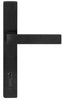 Builders Choice Long Plate Entrance Set (CC 85mm) Black 225x32mm ONLY LEVER SET - primehardware
