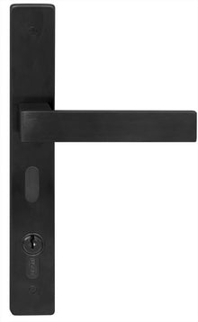 Builders Choice Long Plate SC MyLock Entrance Black 225x32mm ONLY LEVER SET (Pair)