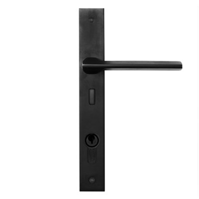 Builders Choice Long Plate SC MyLock Entrance Black 225x32mm ONLY LEVER SET - primehardware