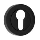 Black keyhole cover on a white background