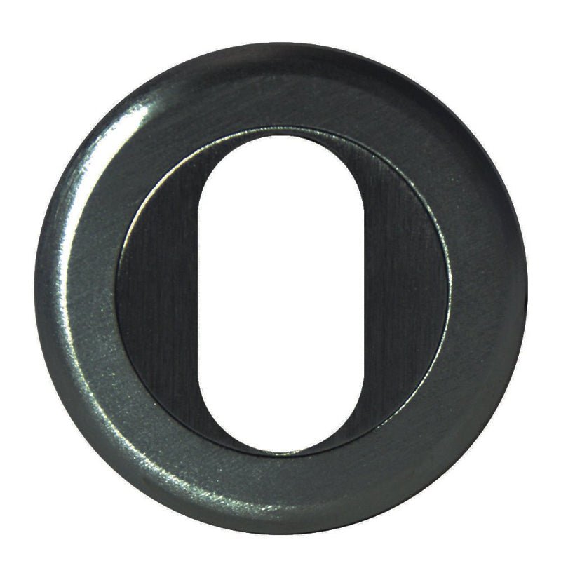 Metallic letter 'O' on a white background