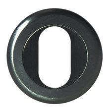 Superior Brass Escutcheon Oval Matt Black 40mm