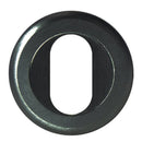 Metallic letter 'O' on a white background