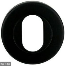 Superior Brass Escutcheon Oval Matt Black 52mm