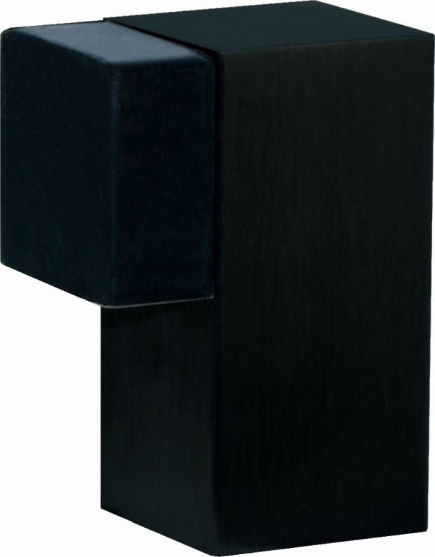 Austyle Door Stop Square Bolt Fix Matt Black 45mm - primehardware