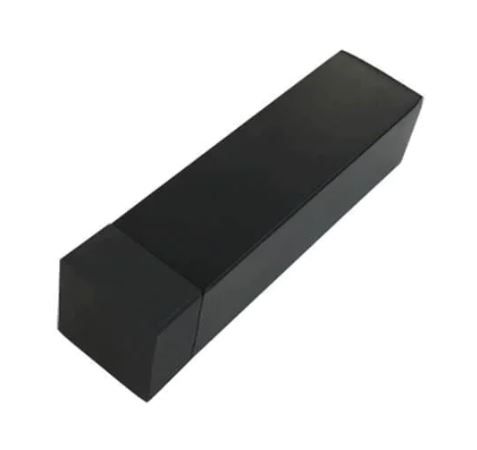 Austyle Door Stop Square Bolt Fix Matt Black 85mm - primehardware