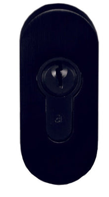 Superior Brass Euro Escutcheon Oval Concealed Matt Black 70x30mm