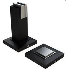 Superior Brass Door Stop Magnetic Wall Mount Square Black 75x48mm Satin Chrome 75mm Height. 48mm Square Base