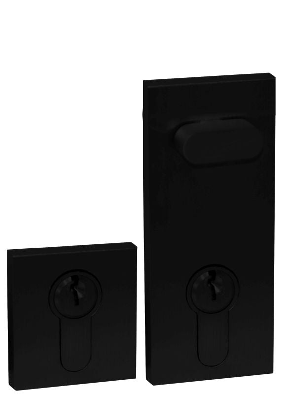 Austyle Solid Escutcheon & Single Snib Set Black 85mm myLOCK 53734 - primehardware