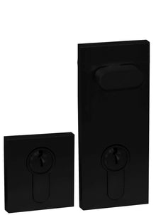 AUSTYLE Solid Escutcheon & Single Snib Set Black 85mm myLOCK 53734