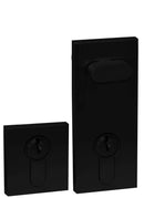 Austyle Solid Escutcheon & Single Snib Set Black 85mm myLOCK 53734 - primehardware