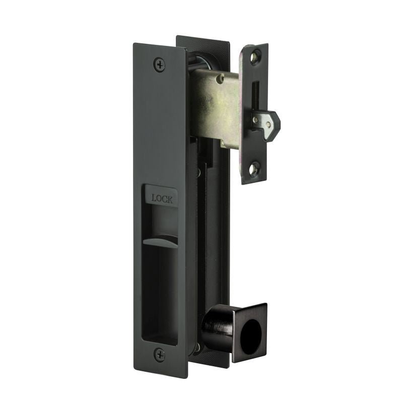 Austyle Integrated Flush Pull Sliding Door Privacy Set Black 178x38m - primehardware