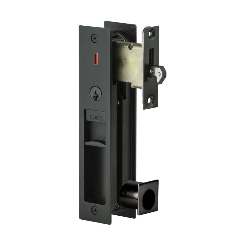 Austyle Integrated Flush Pull Sliding Door Entrance Set Black 178x38 - primehardware