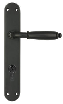 Superior Brass Lever Handle Entrance CC 47.6mm Matt Black 255x42mm (Pair) Only Lever Set