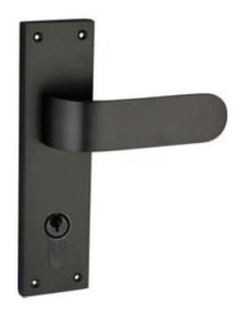 Superior Brass Lever Entrance CC 85mm Matt Black 215x57mm (Pair) Only Lever Set