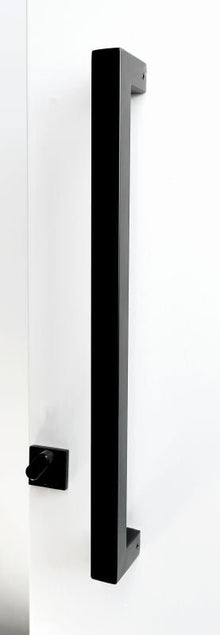 Austyle Entry Pull Handle — Back-to-Back Square Bar | Matt Black 316 Stainless Steel 600mm